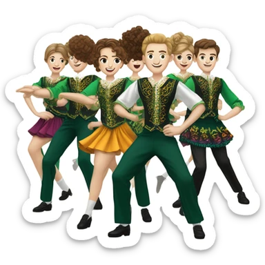 Irish dancers sticker