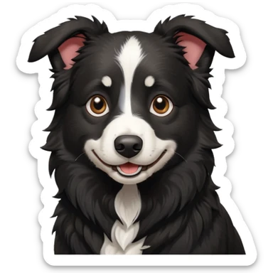 smille black bordercollie sticker