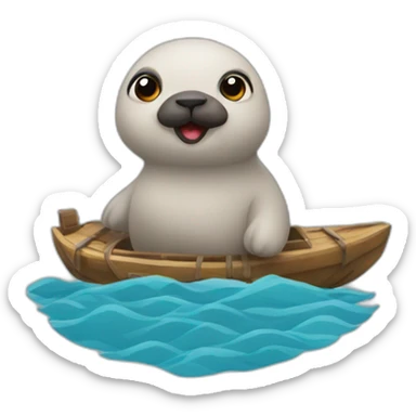 Foca viajando sticker
