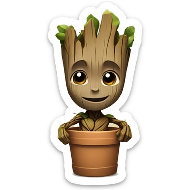 Groot smiles sticker