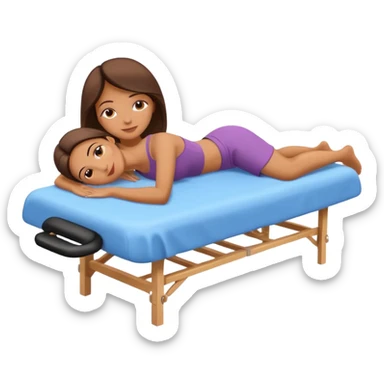 woman having massage sticker