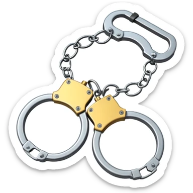 Handcuffs – shiny metal cuffs bdsm style sticker