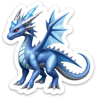 Amaura-Salamence-Dialga-Fakémon-hybrid-creature (full body)  sticker