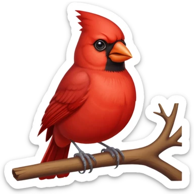 Cardinal bird praying sticker