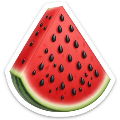 A singular watermelon slice  sticker