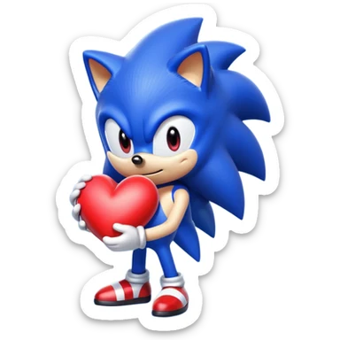 Sonic heart in love sticker