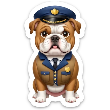 bulldog ingles postman sticker