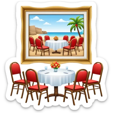 a venue getting set up sticker