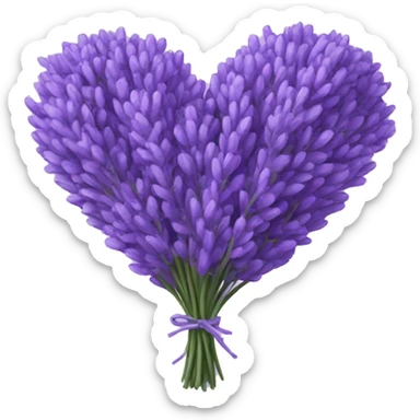 Lavender heart sticker