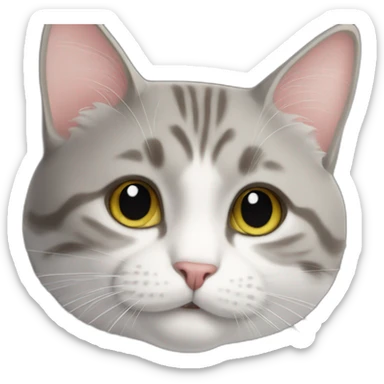 cat loving it's partner sticker