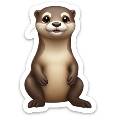 Loutre sur une vache sticker