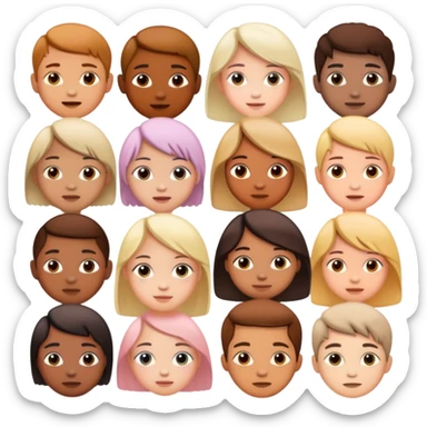 children's pastel drawing sticker