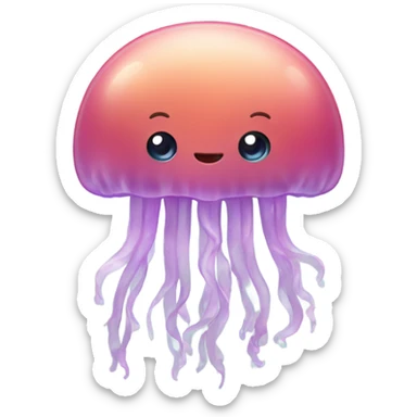 Jellyfish with a heart sticker