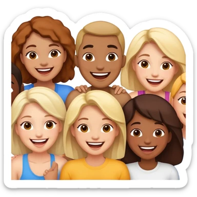 playful moment with friends sticker