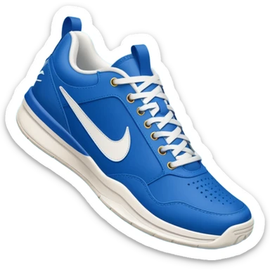 Tiburon usando 3 tenis tipo nike azules sticker