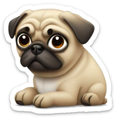 Pug emojis wit buy now text sticker