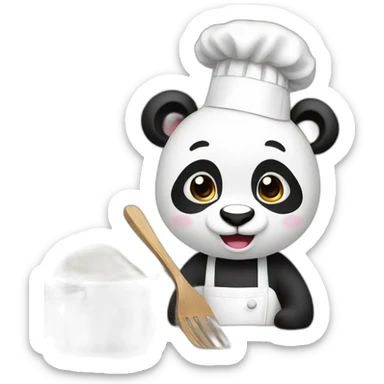 Panda chef cuisinier sticker