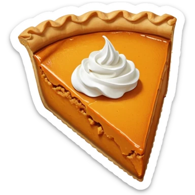 A slice of pumpkin pie sticker