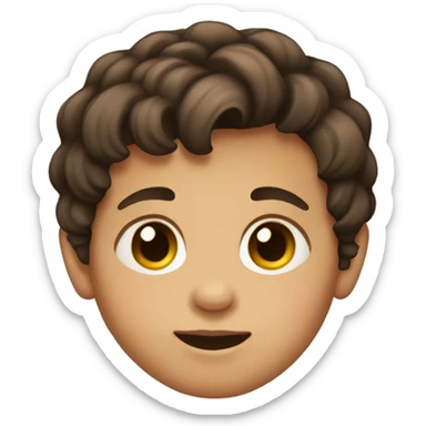 Tan baby boy with dark brown hair  sticker