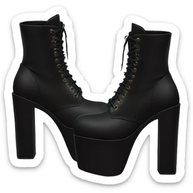 black goth boots spikes platforms sticker