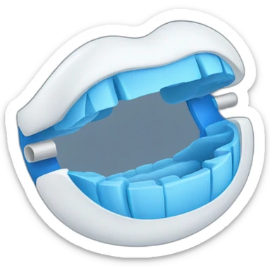 blue anti snoring mouthpiece sticker