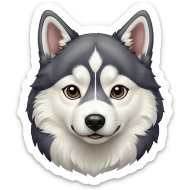 Black and white Siberian husky sticker