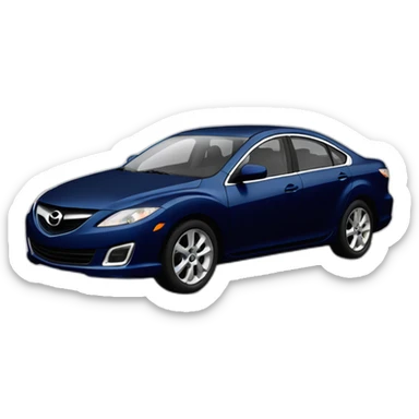 2009 Mazda 6 (Dark Blue) (Side Profile, iOS) sticker