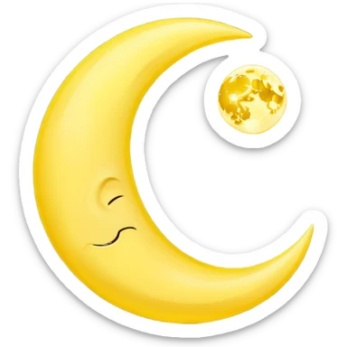 Crescent moon sticker