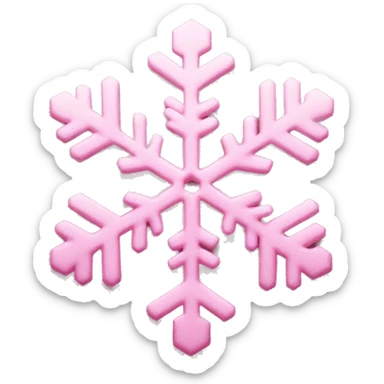 Pink snowflake sticker