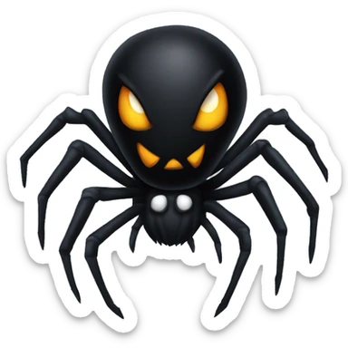 halloween spider black background sticker