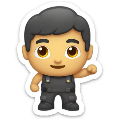 nodriza cuerpo entero con brazo levantado sticker