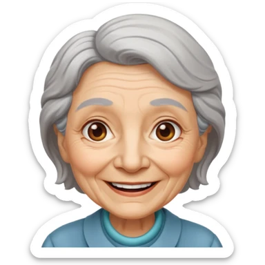 an old lady sticker