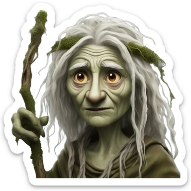A blind bog witch sticker