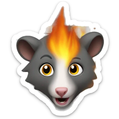 Possum dumpster fire sticker