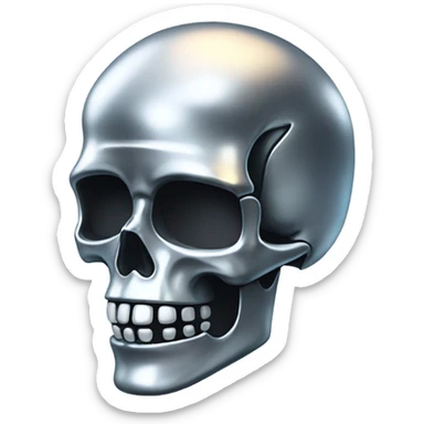 skeleton made out of chrome sticker
