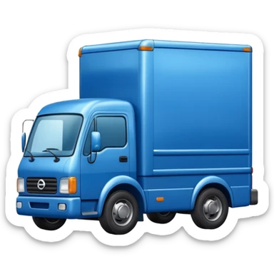 blue delivery truck sticker
