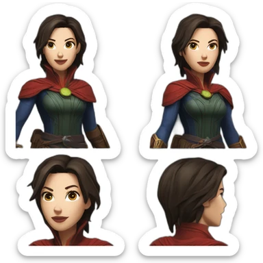 Lara Croft doctor strange  sticker
