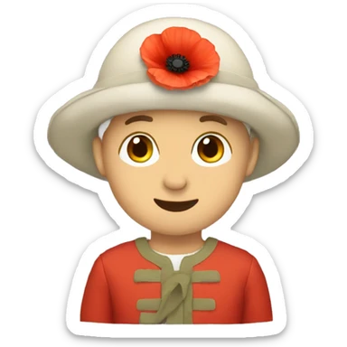 Poppy sticker