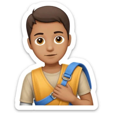 I want an emoji of someone with their right arm in a sling sticker