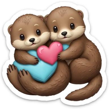 loutre+coeur sticker