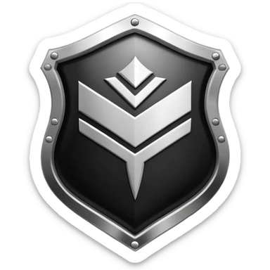 Shield logo with SCO letters in black and white sticker