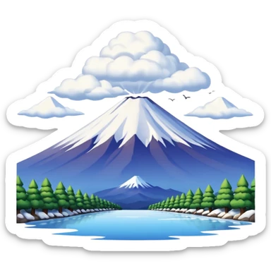 Fuji mountain sticker