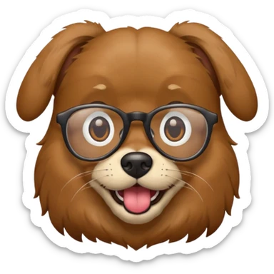 tête chien avec lunette bouche sticker