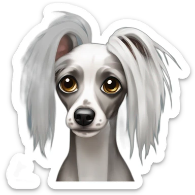 Chinese Crested homeless  sticker