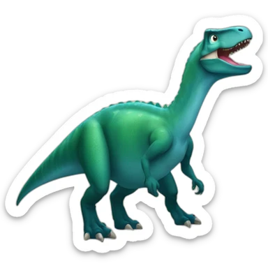 Un dinosaures qui qui chevauchent 7ne mamie sticker
