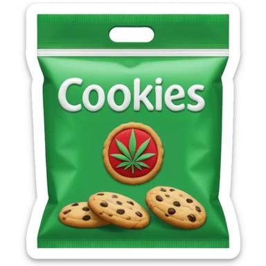 Weed pound baggie with the name cookies on it sticker