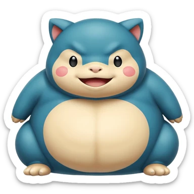 Happy new year Snorlax icon sticker