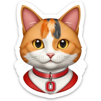 Ohio state buckeyes cat sticker