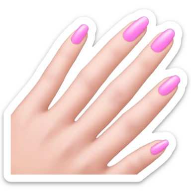 hand with pink nails sticker