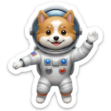 dogs in space sticker
